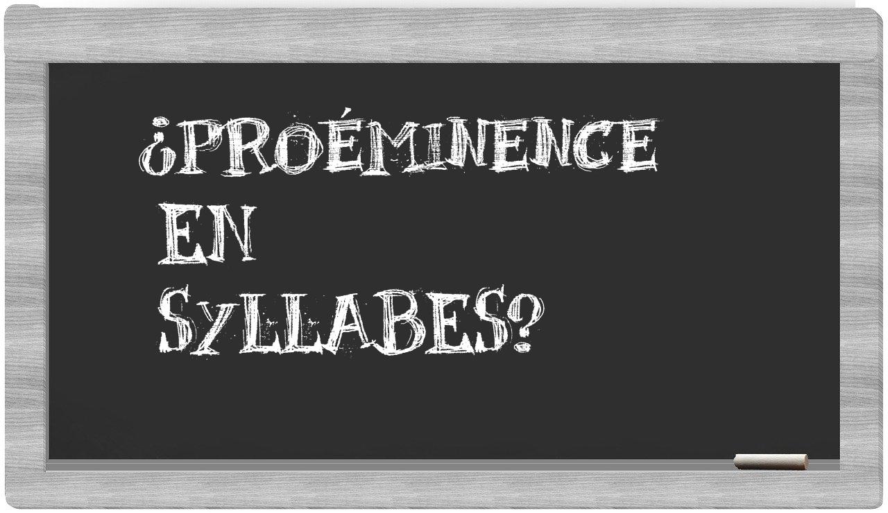 proéminence in syllables