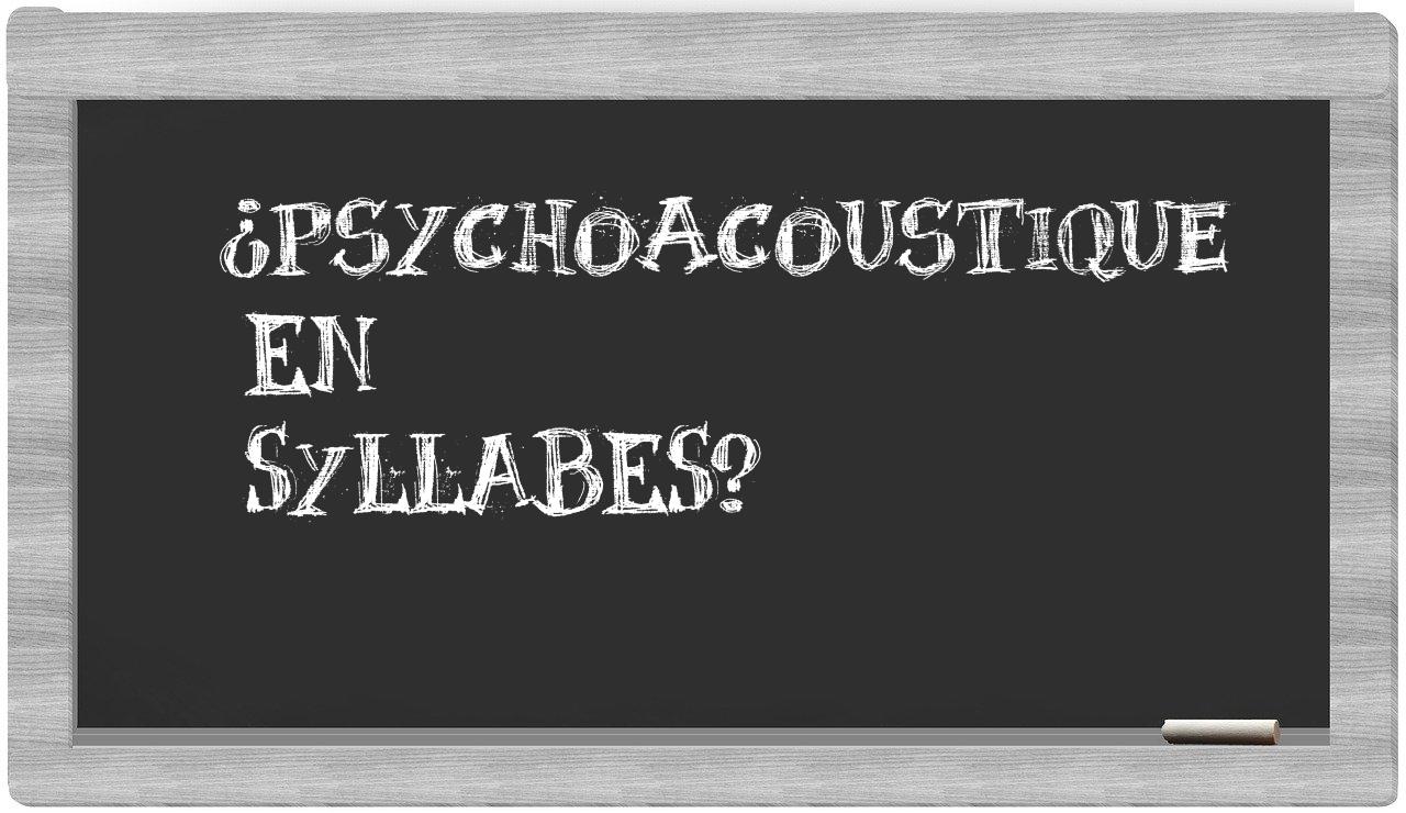 psychoacoustique in syllables