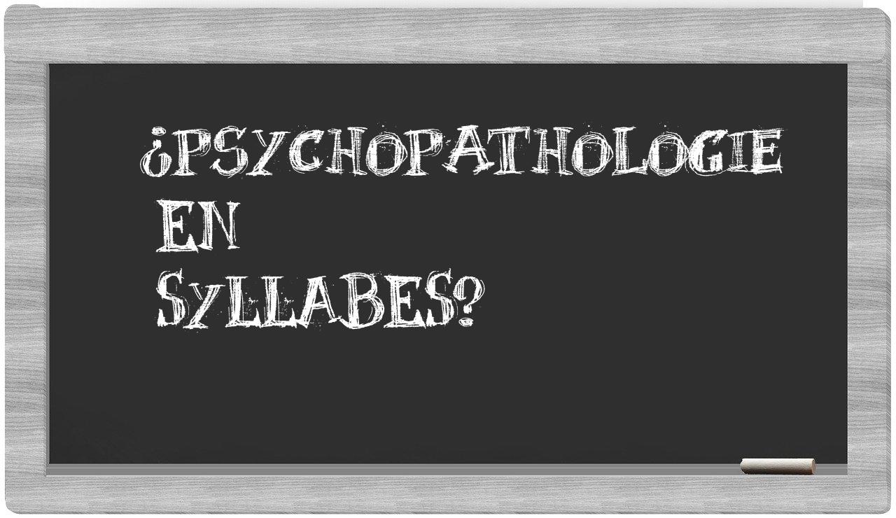 psychopathologie in syllables