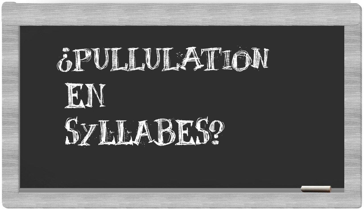 pullulation in syllables