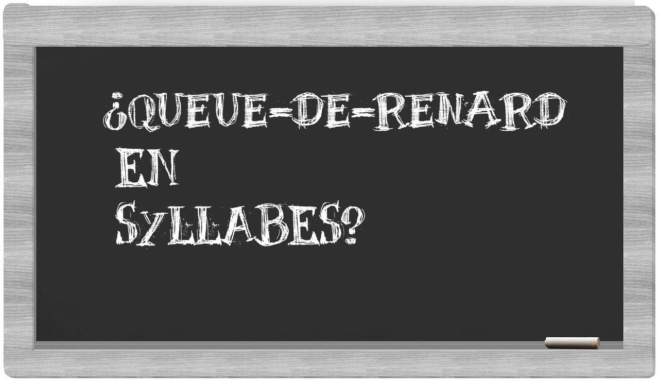 queue-de-renard in syllables