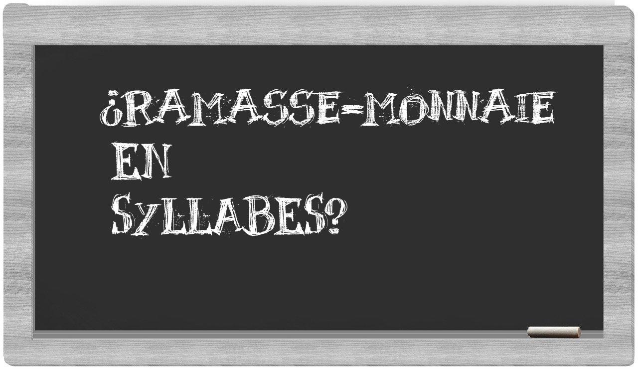 ramasse-monnaie in syllables