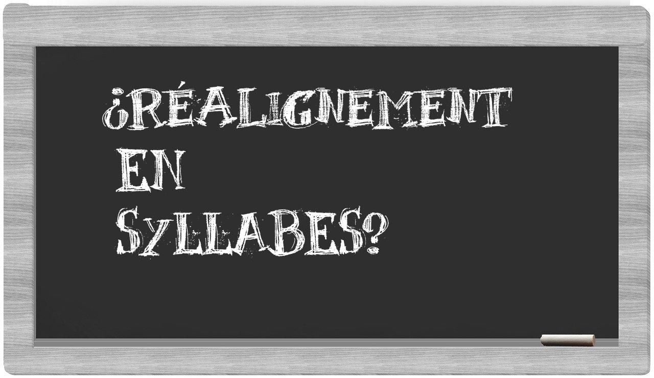 réalignement in syllables
