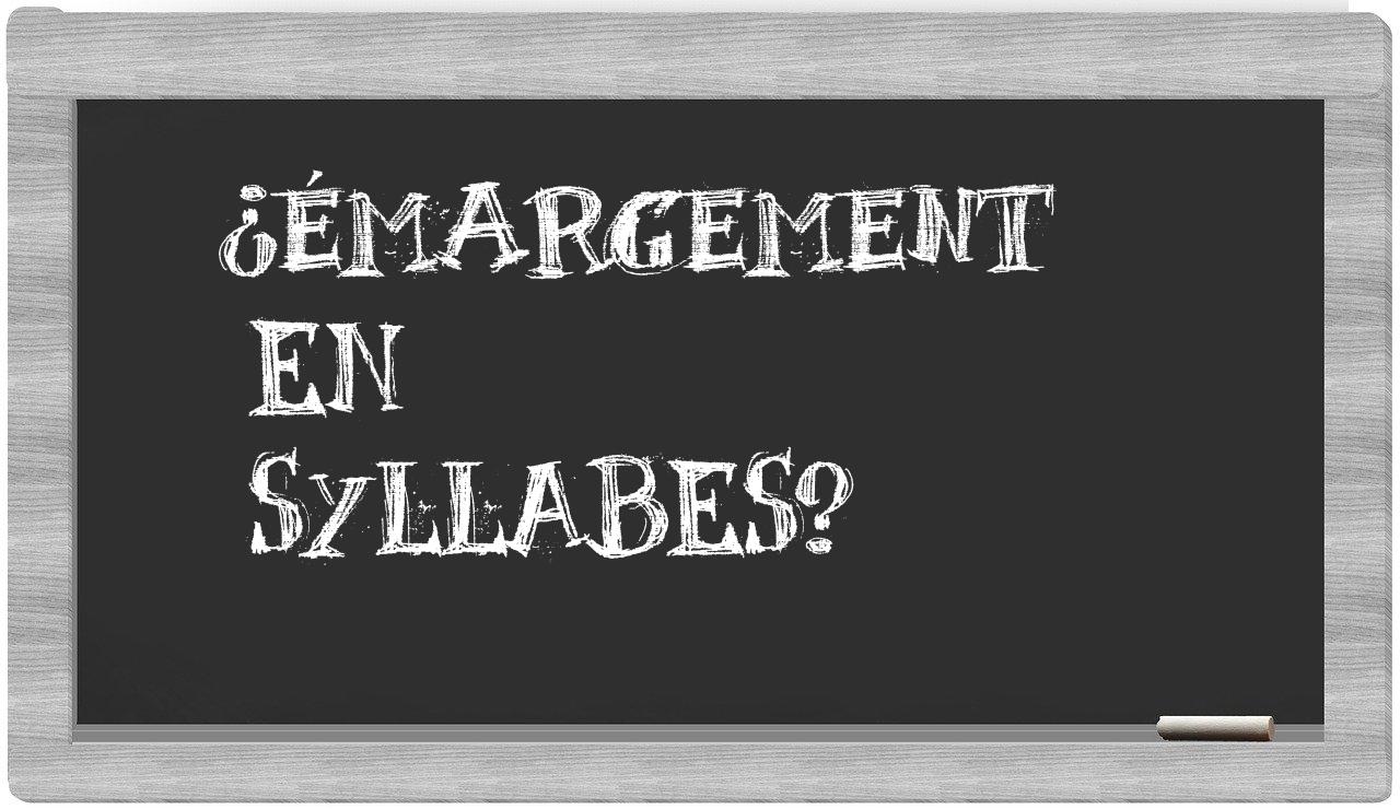 émargement in syllables